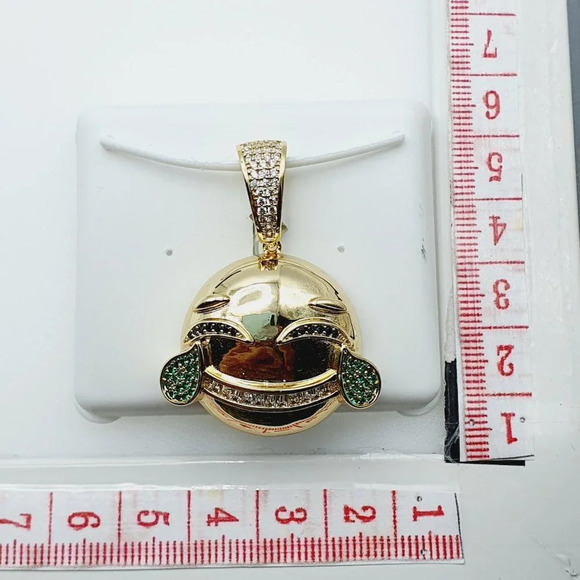"14K Gold Plated Cubic Zircon Pendant, INUS1BR213 - Picture 9 of 9